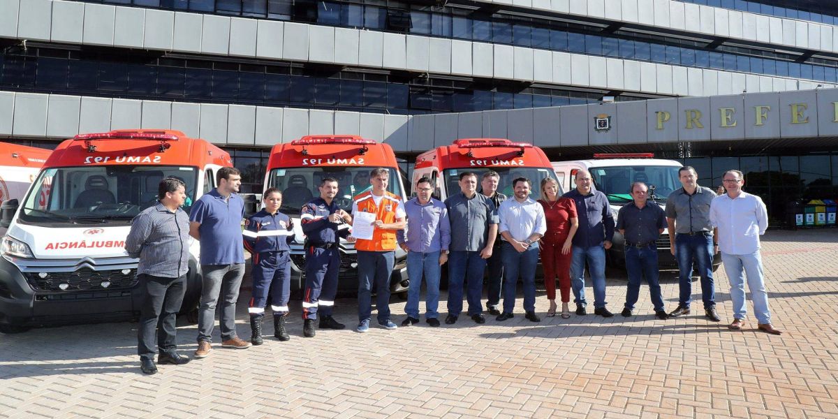 Prefeitura de Cascavel repassa novas ambulâncias ao Consamu