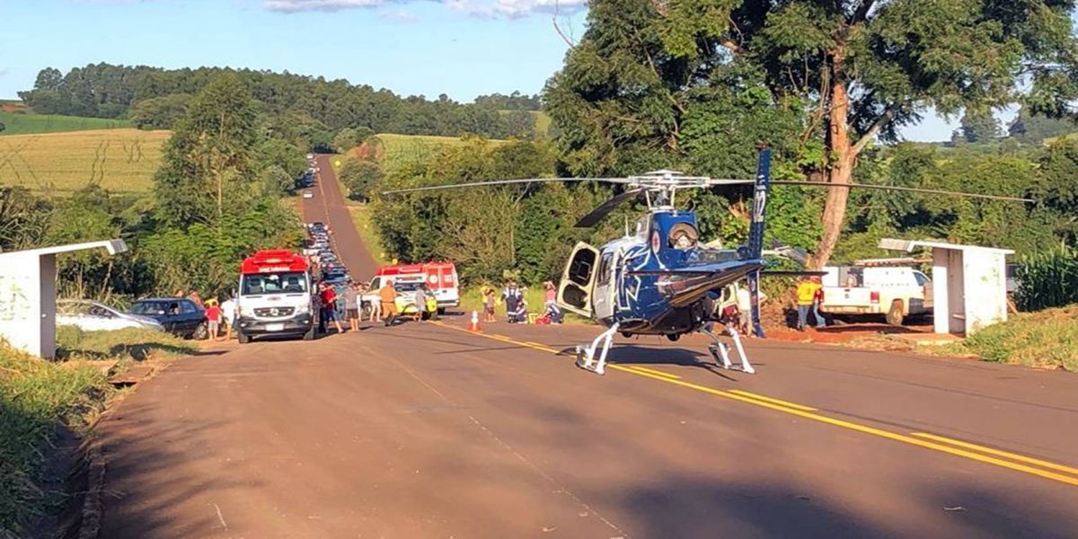 Motociclista tem amputação de perna após grave colisão de trânsito na PR-484