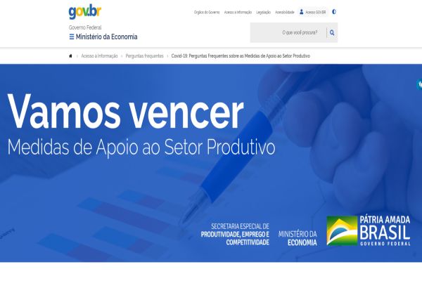 Site "Vamos Vencer" orienta pequenos negócios sobre medidas do governo para enfrentar a crise