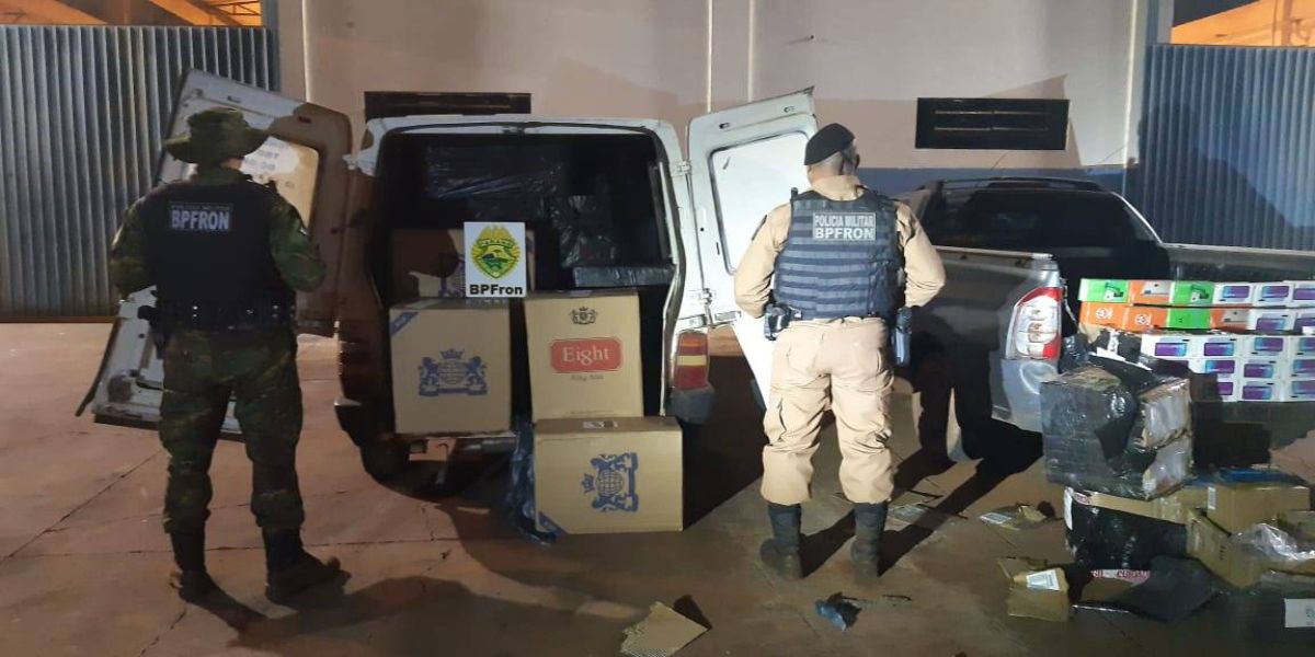 BPFRON apreende carro carregado com contrabando durante Operação Hórus em Foz do Iguaçu