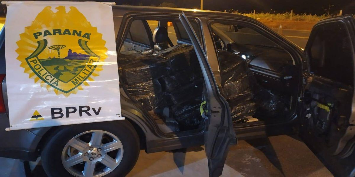 PRE Iporã apreende 755 kg de maconha em veículo roubado