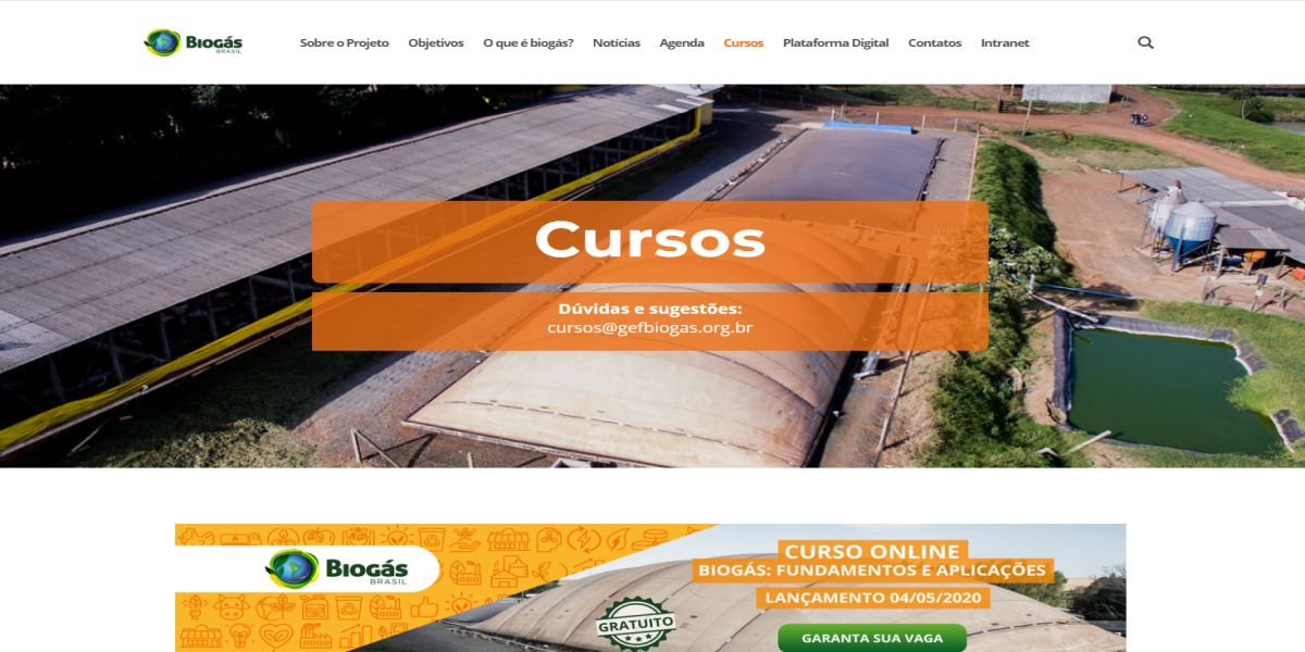 Curso online é oportunidade para aprender sobre energias renováveis e uso de biogás