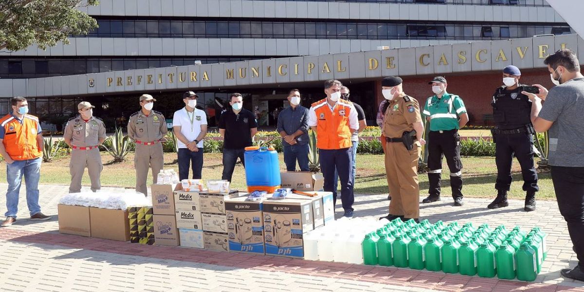 Cascavel recebe doação de EPIs para uso das forças de segurança