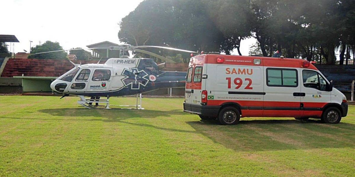 Equipe do helicóptero realiza repatriamento de bebê em Pato Branco
