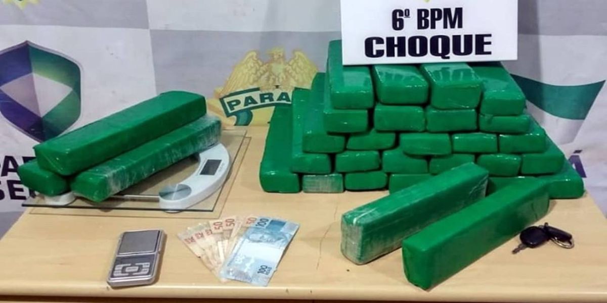 Dupla é detida com 28 tabletes de maconha no Bairro Novo Milênio