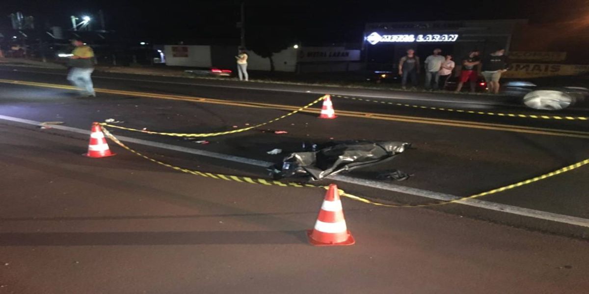 Homem morre após ser atropelado e condutor foge sem prestar socorro na BR-277