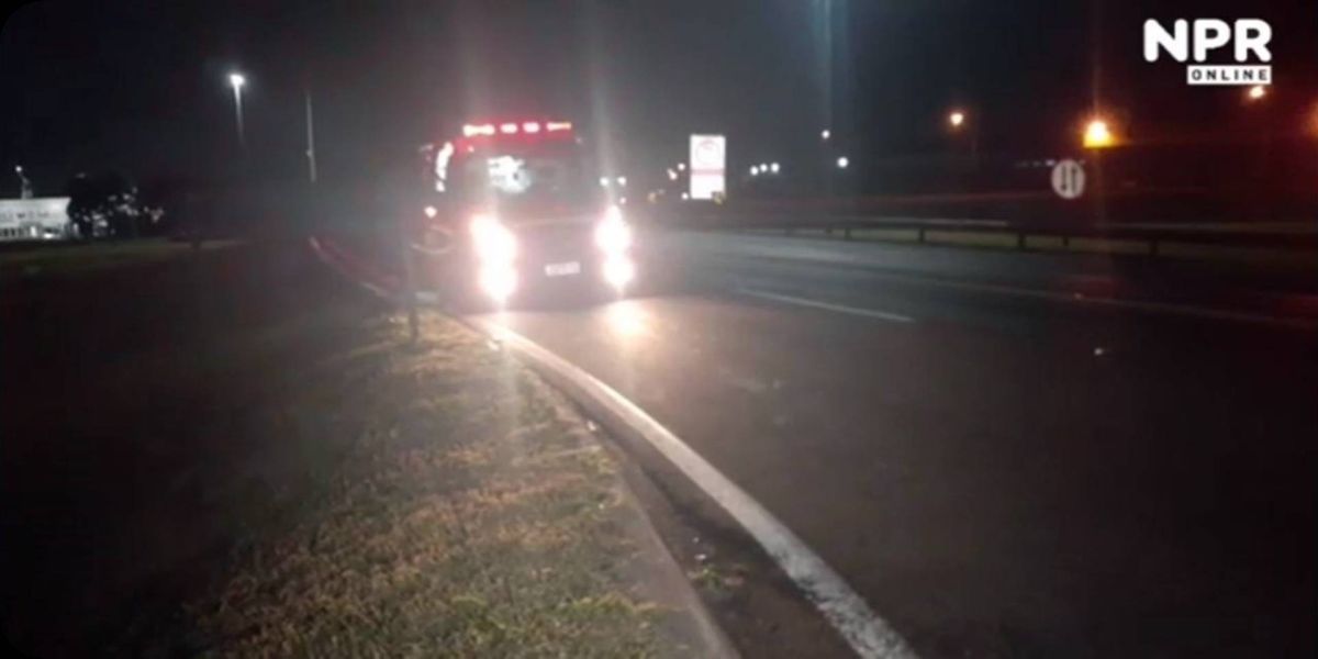 Ciclista embriagado e cai sozinho na rodovia BR-277 em Cascavel
