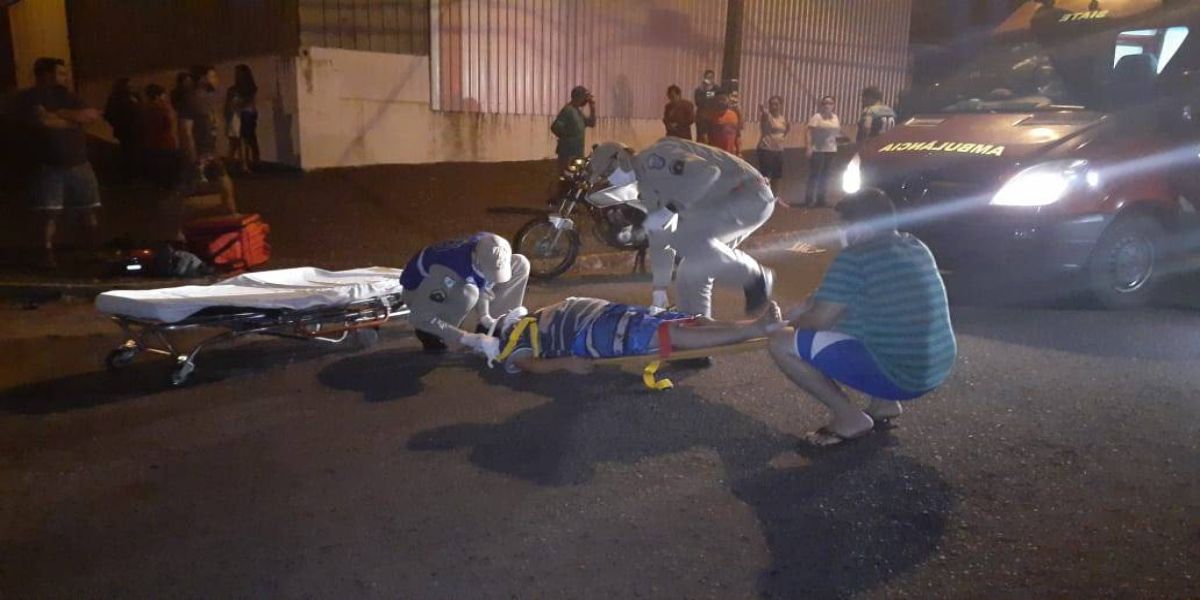 Homem é atropelado por moto no Bairro Alto Alegre