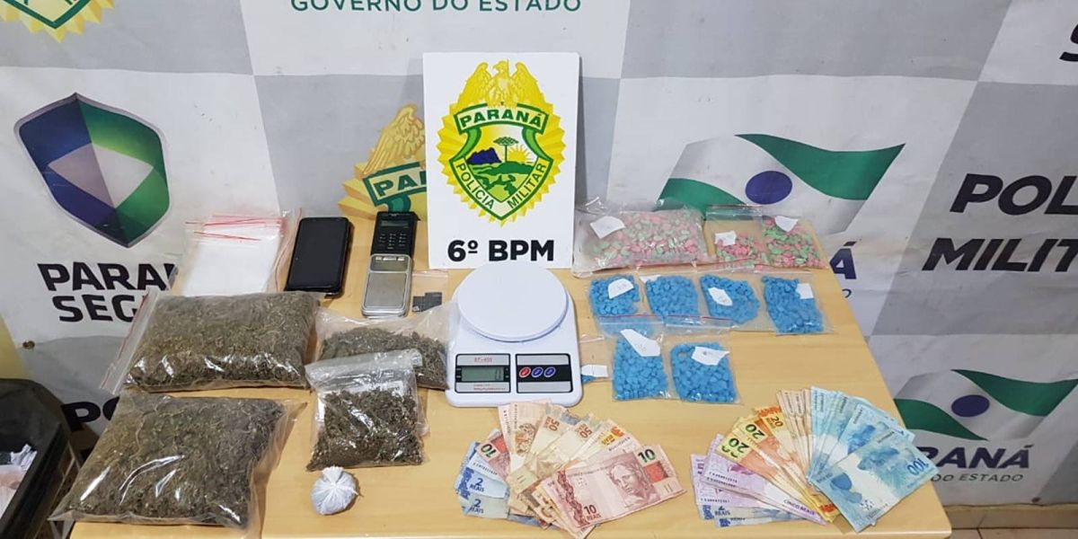 Cascavel: PM apreende drogas e recupera objetos furtados de lojas no último fim de semana