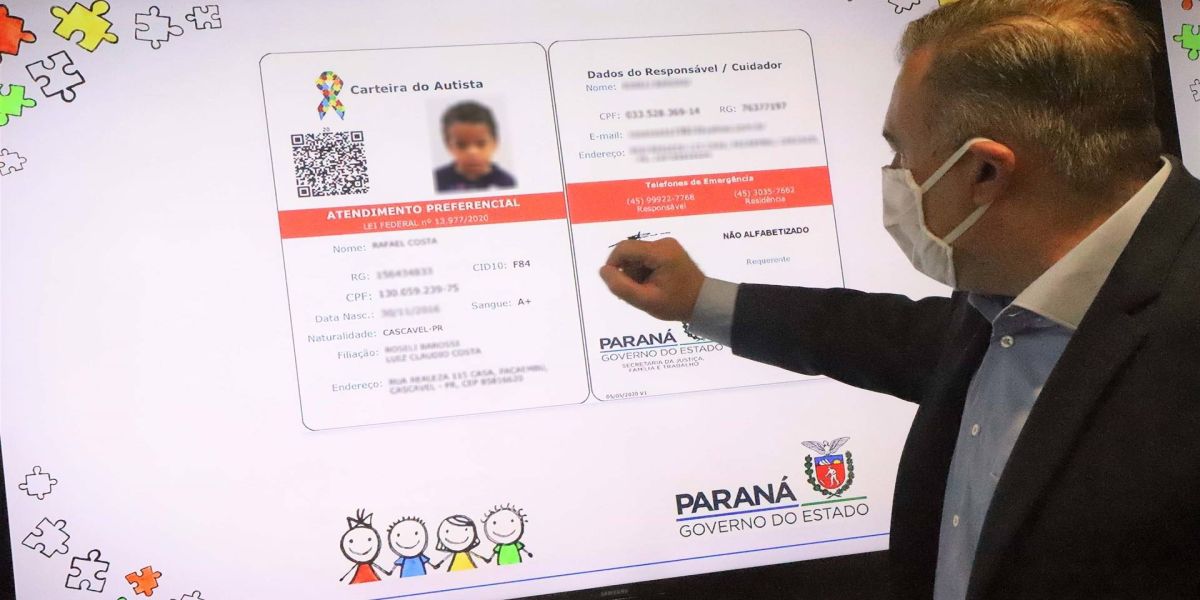 Carteira do Autista já pode ser solicitada em todo Paraná