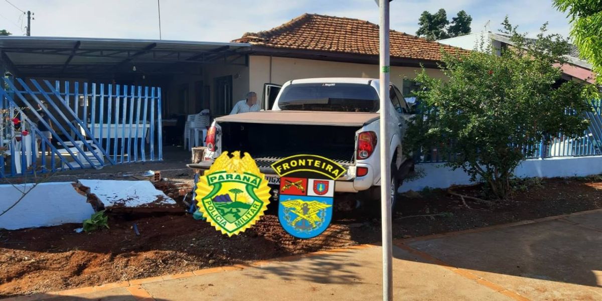 BPFron recupera caminhonete roubada com placas adulteradas em Toledo