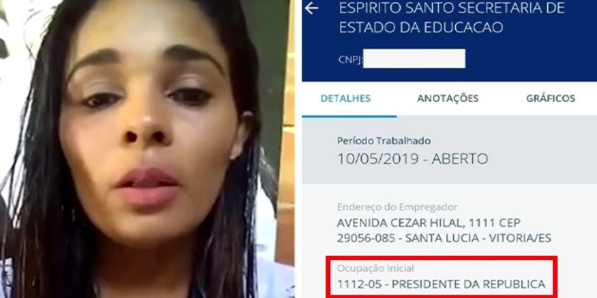 Mulher descobre ser ‘presidente da República’ ao pedir auxílio emergencial