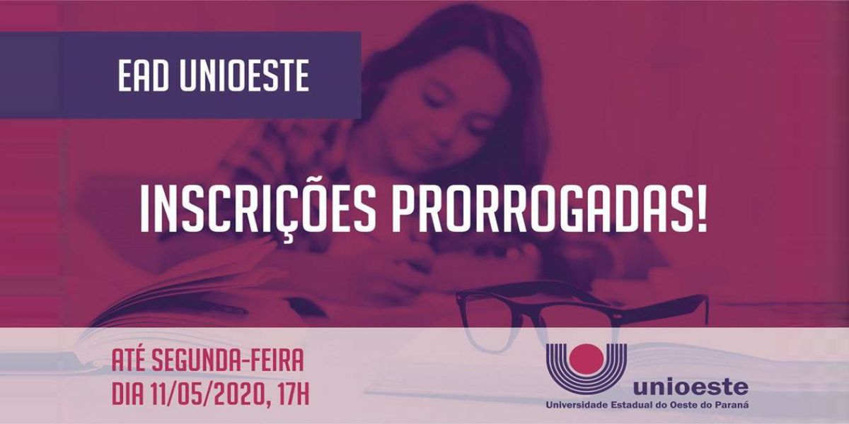Prorrogadas inscrições para cursos EAD da Unioeste