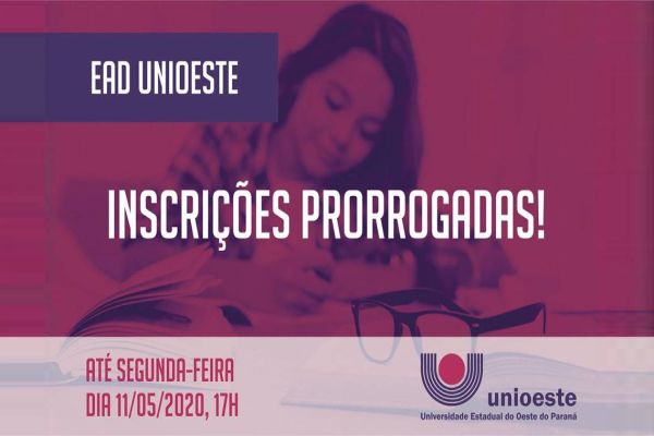 Prorrogadas inscrições para cursos EAD da Unioeste
