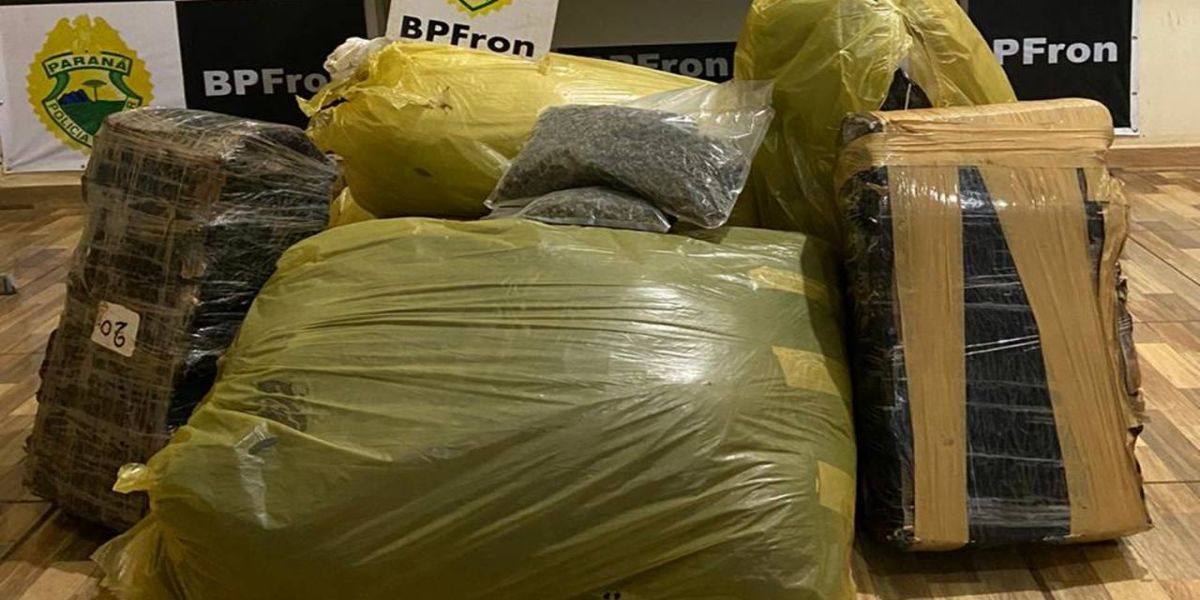 BPFron faz apreensão de 117 kg de maconha na cidade de Guaíra