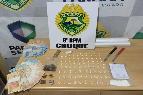 Choque apreende drogas e dinheiro no Conjunto Riviera