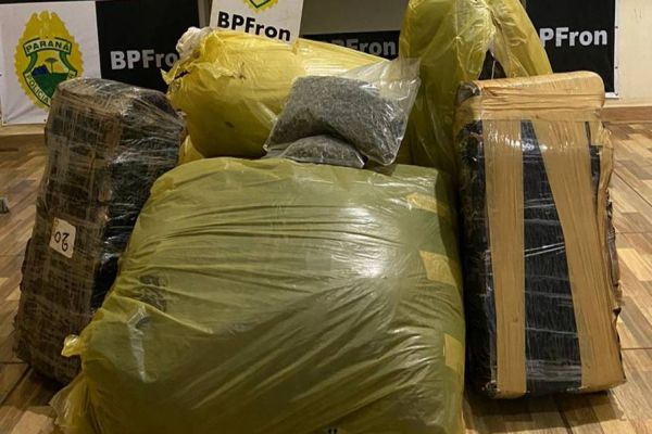 BPFron faz apreensão de 117 kg de maconha na cidade de Guaíra