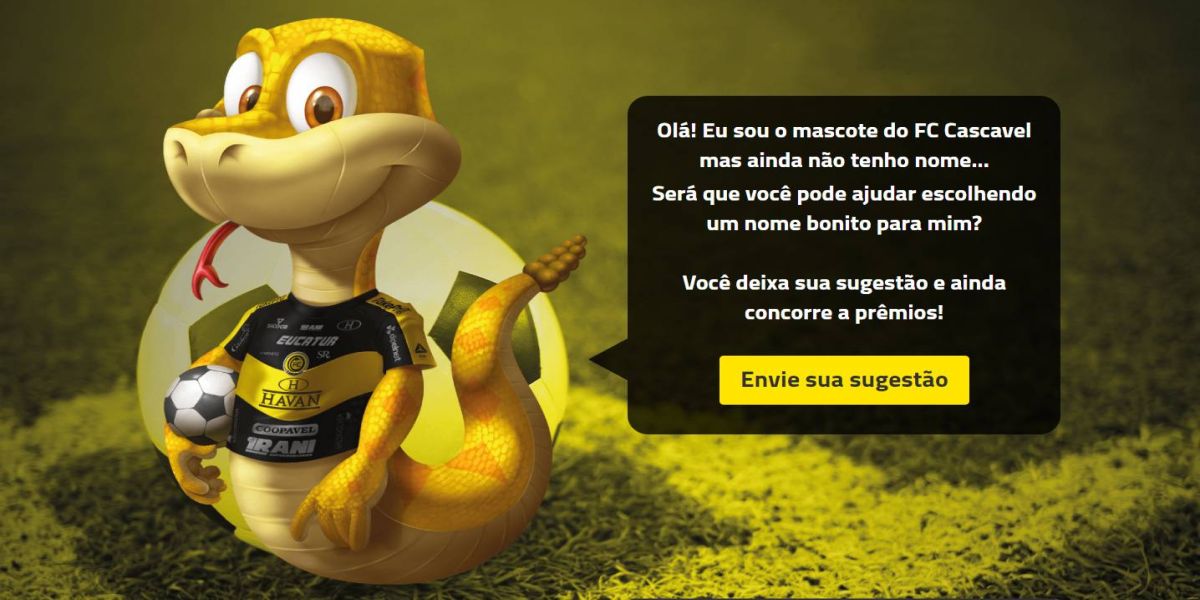 FC Cascavel cria mascote e mobiliza torcedores para definir o nome