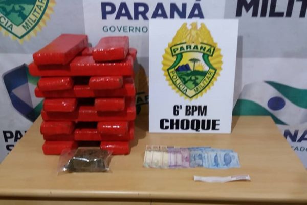 Choque apreende 14,5kg de droga na Rodoviária
