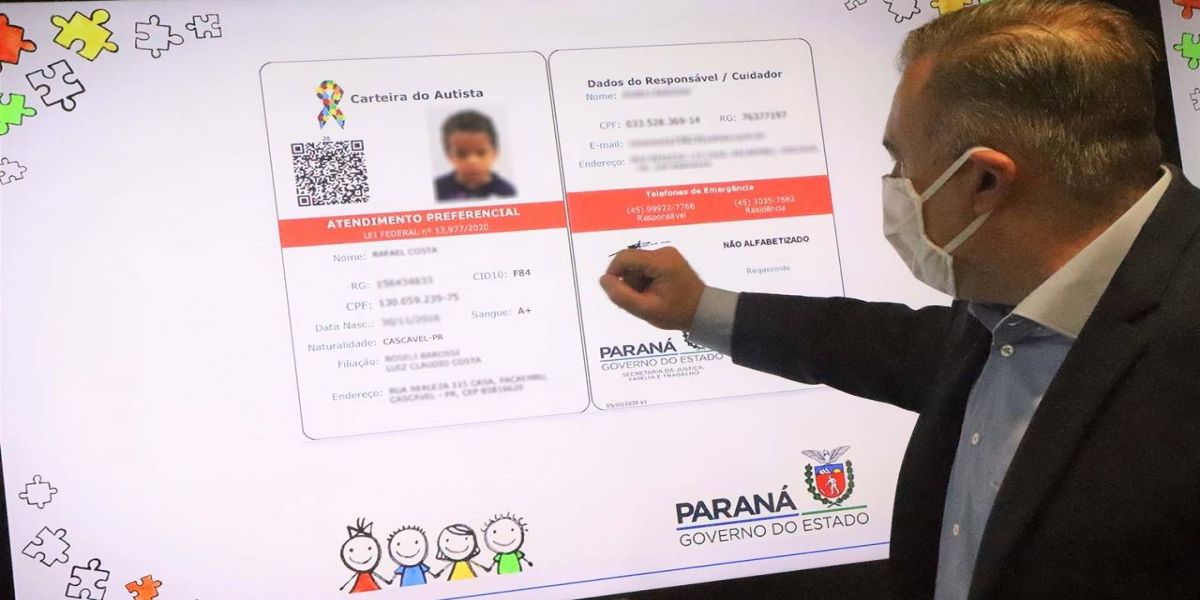 Mais de 500 paranaenses já solicitaram a Carteira do Autista