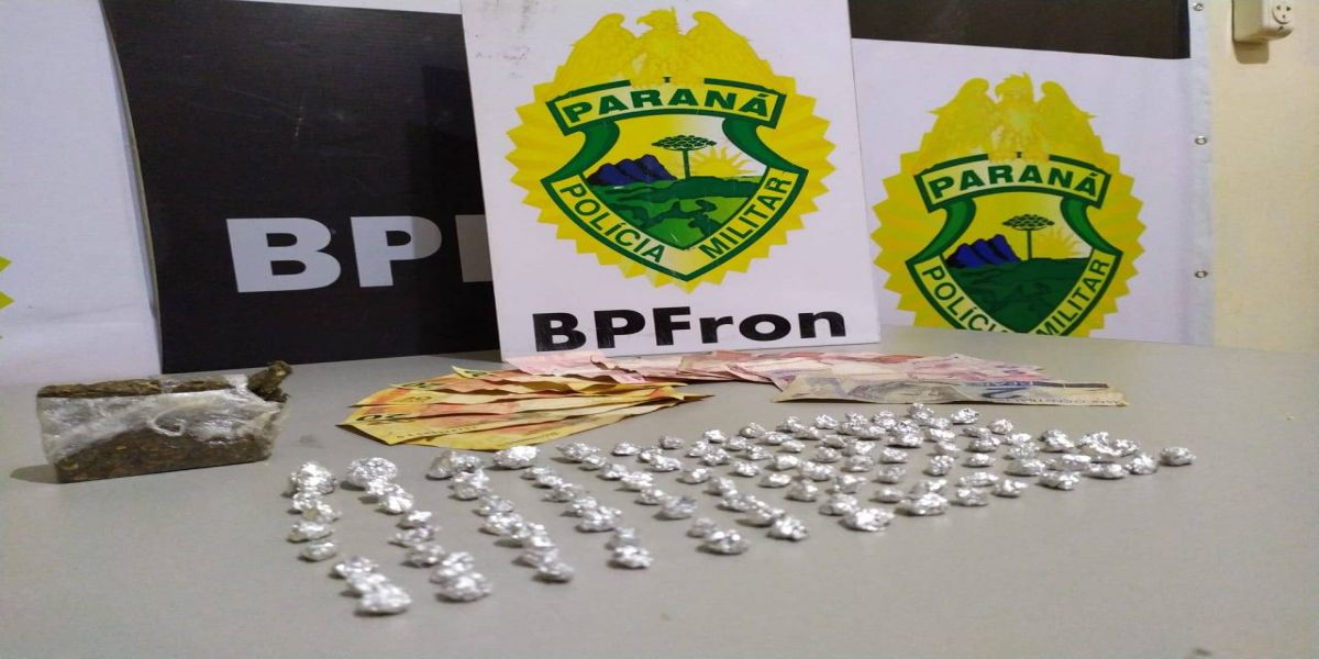 BPFRON apreende drogas e veículo durante Operação Hórus em Guaíra-PR
