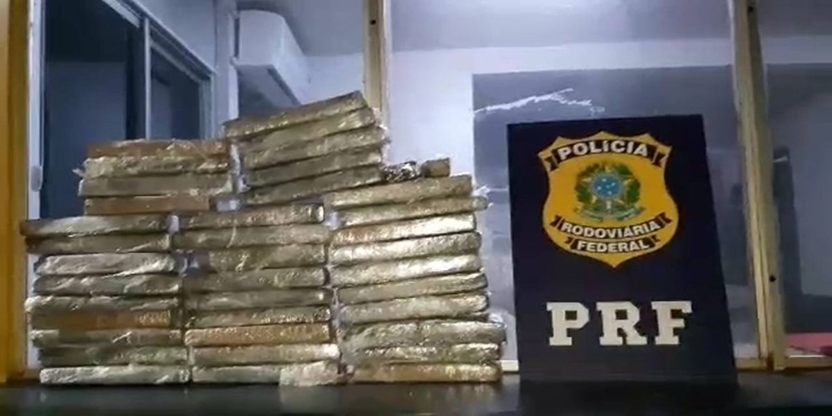 PRF apreende maconha em fundo falso de Siena na BR-277