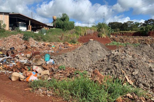 Policia Militar Ambiental flagra irregularidades em aterro em Santa Terezinha de Itaipu