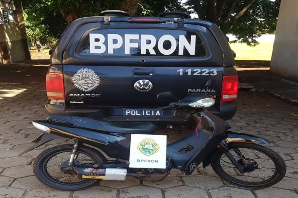 BPFRON recupera moto furtada durante Operação Hórus em Foz do Iguaçu -PR