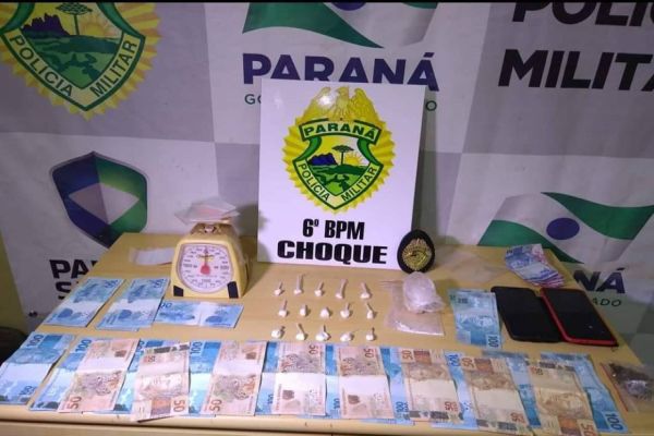 Dupla é detida com droga pelo Choque na região Oeste