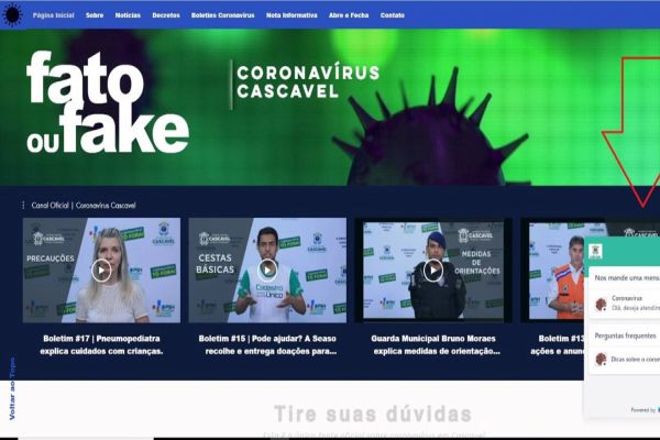 População pode utilizar Chat Online para atendimento sobre Covid-19