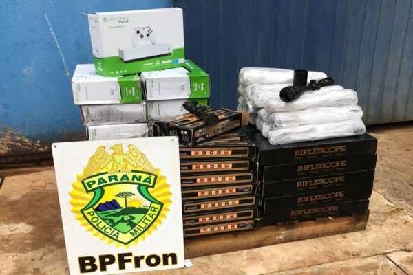 BPFRON apreende veículo carregado com contrabando durante Operação Hórus em São Miguel do Iguaçu