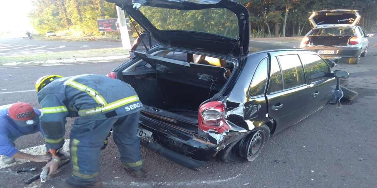 Motorista de Gol fica ferido em acidente na PR-182
