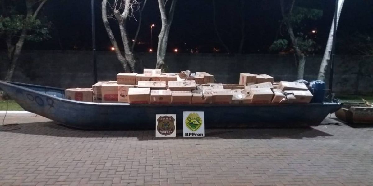 Policiais realizam apreensão de embarcação e caminhão, a carga foi avaliada em R$2 milhões