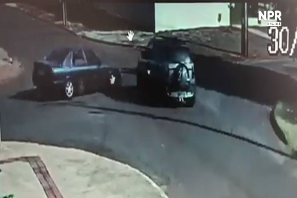 Imagem referente a notícia: Câmera de segurança registra acidente fatal no Cascavel Velho