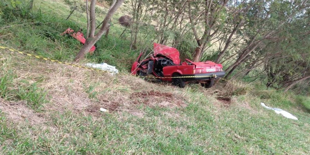 Duas pessoas morrem após colidir violentamente contra árvore no oeste do Paraná