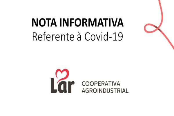 Lar Cooperativa emite nota sobre propagação da Covid-19 em Frigoríficos e toma medidas de contenção
