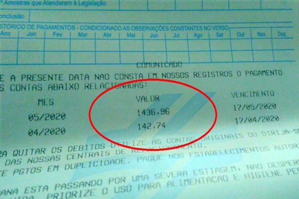 Moradora de Cascavel questiona valor de R$1.436,74 em conta de água