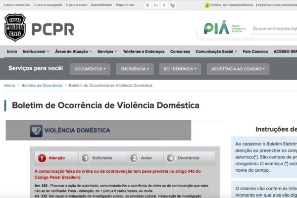Polícia Civil oferta registro de violência doméstica pela internet