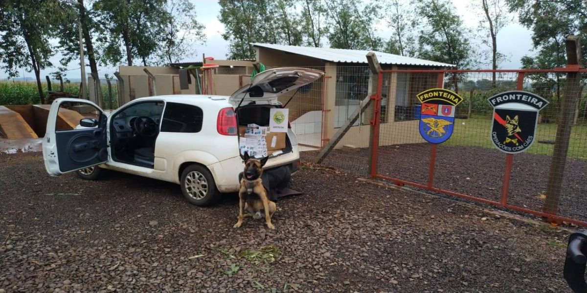 BPFron apreende Uno carregado com cigarros contrabandeados em Marechal Rondon