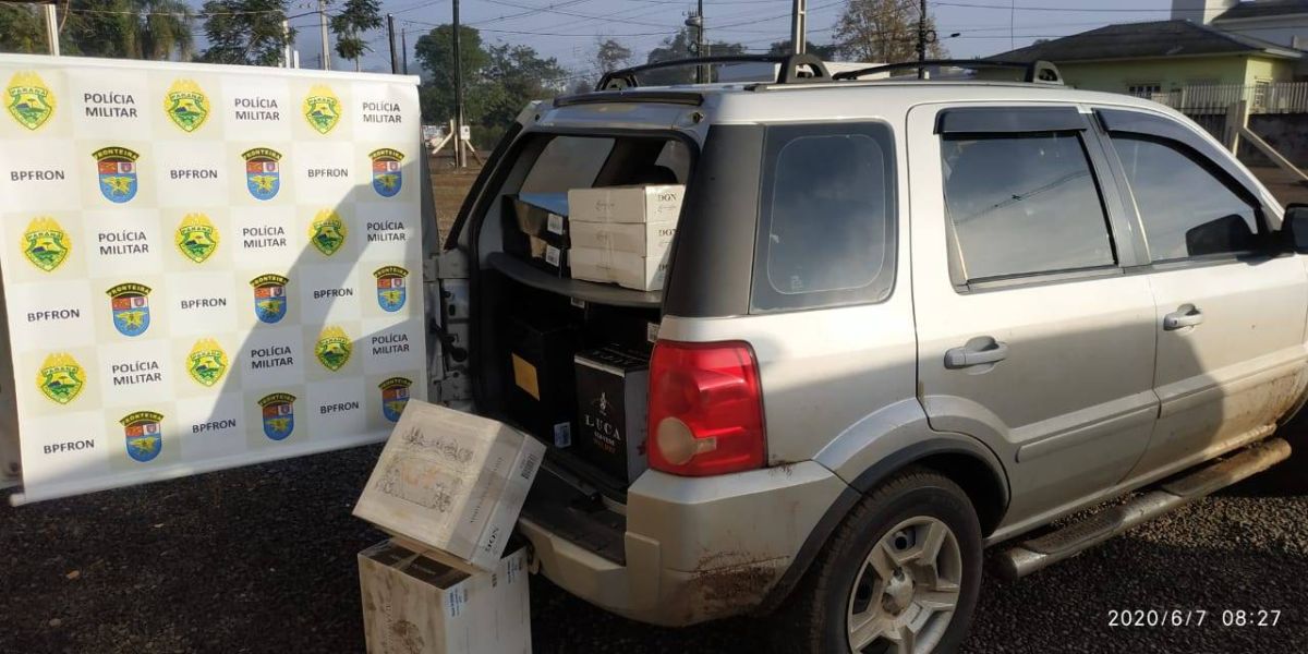 BPFRON apreende veículo carregado com bebidas em Barracão