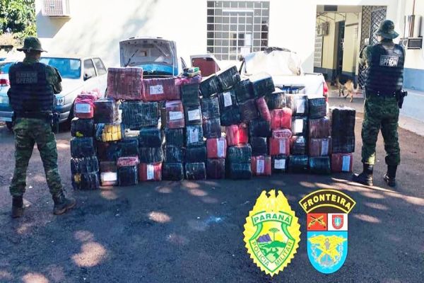 BPFRON apreende mais de uma tonelada e meia de maconha em Santa Helena