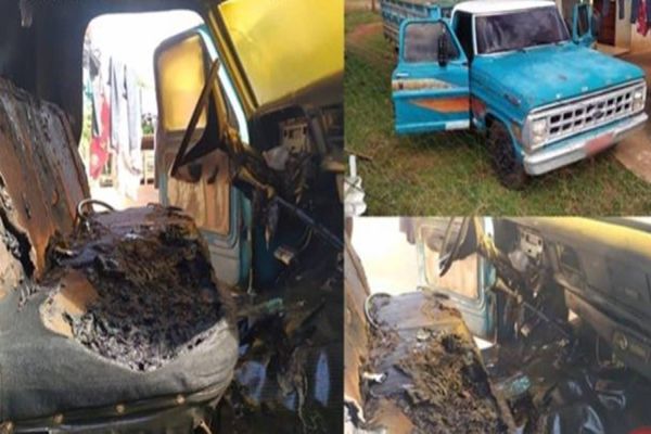 PRE de Iporã apaga fogo que consumia interior de veículo após criança solicitar ajuda