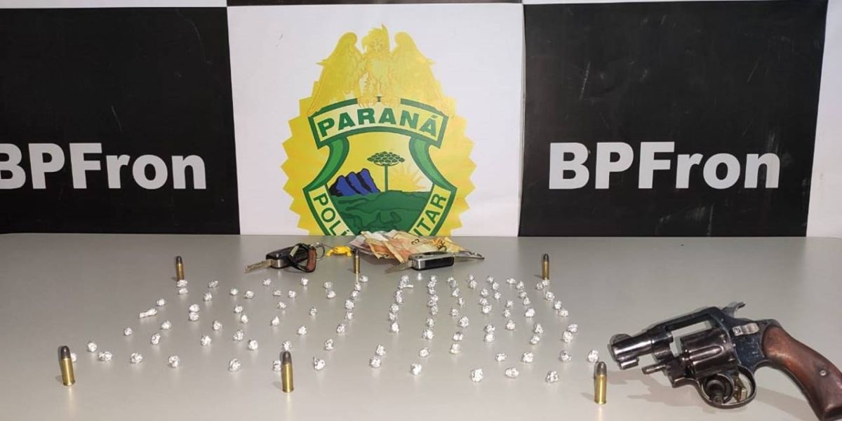 Operação Hórus: BPFron apreende arma, crack e moto roubada em Guaíra