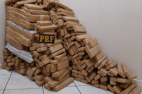PRF apreende 423 quilos de maconha em Palmeira (PR)