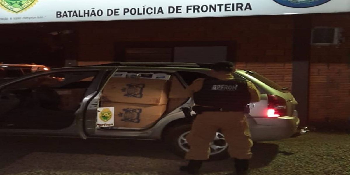 BPFRON apreende veículo durante Operação Hórus em Pato Bragado-PR