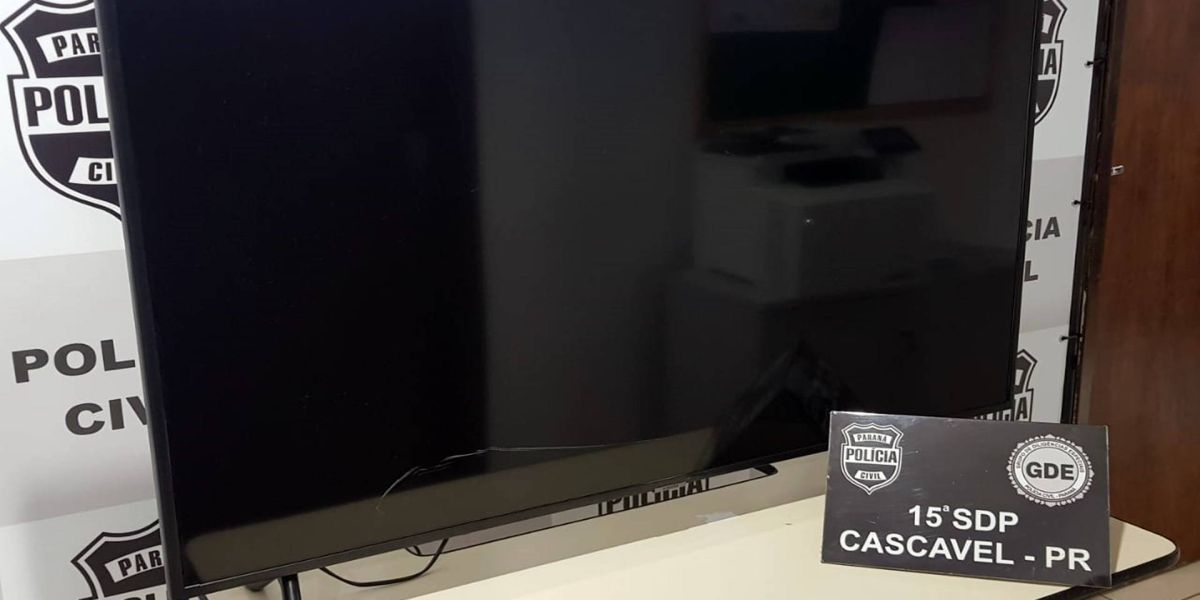 Televisão furtada é recuperada pela Policia Civil em Cascavel
