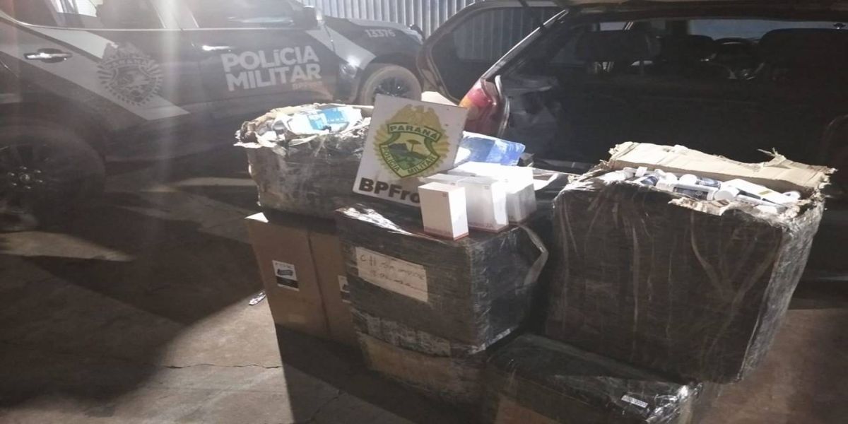 Operação Hórus: BPFron apreende veículo com mercadorias em Foz do Iguaçu-PR