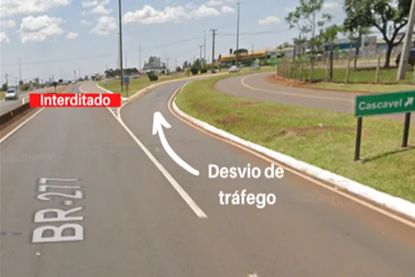 Foto relacionada a notícia: Obra será realizada na pista da BR-277 em Cascavel