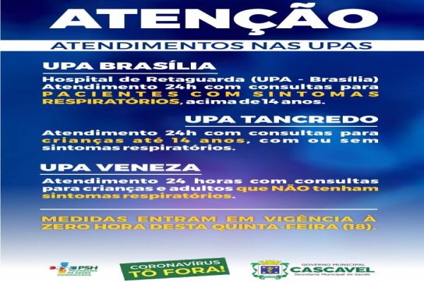 UPAs: confira como estão os atendimentos nas unidades