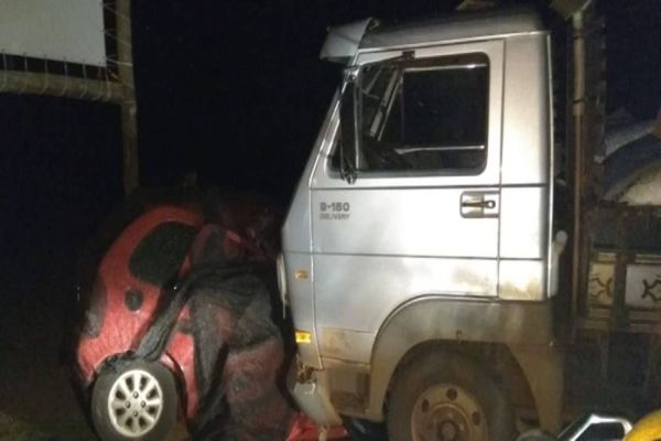 Medianeira: Duas pessoas morrem em grave acidente na PR 495